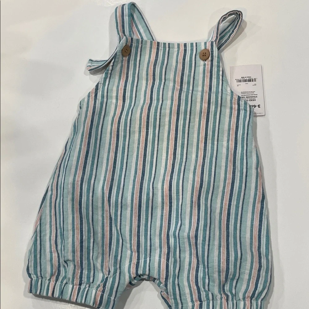 Striped Kids Overalls